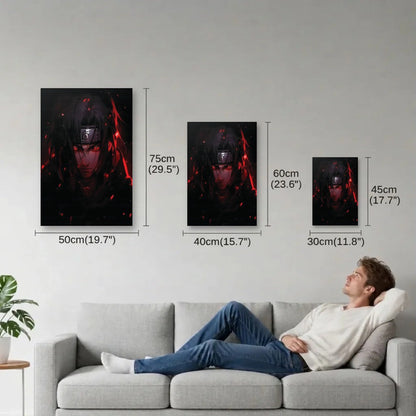 Anime Art size guide 30x45, 40x60, 50x75 cm