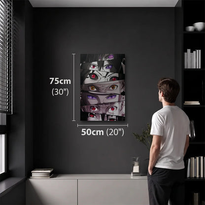 Anime Art 50x75 cm acrylic wall art in a dark modern room