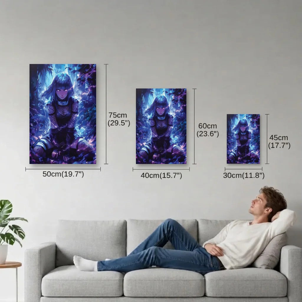 Anime Art size guide 30x45, 40x60, 50x75 cm