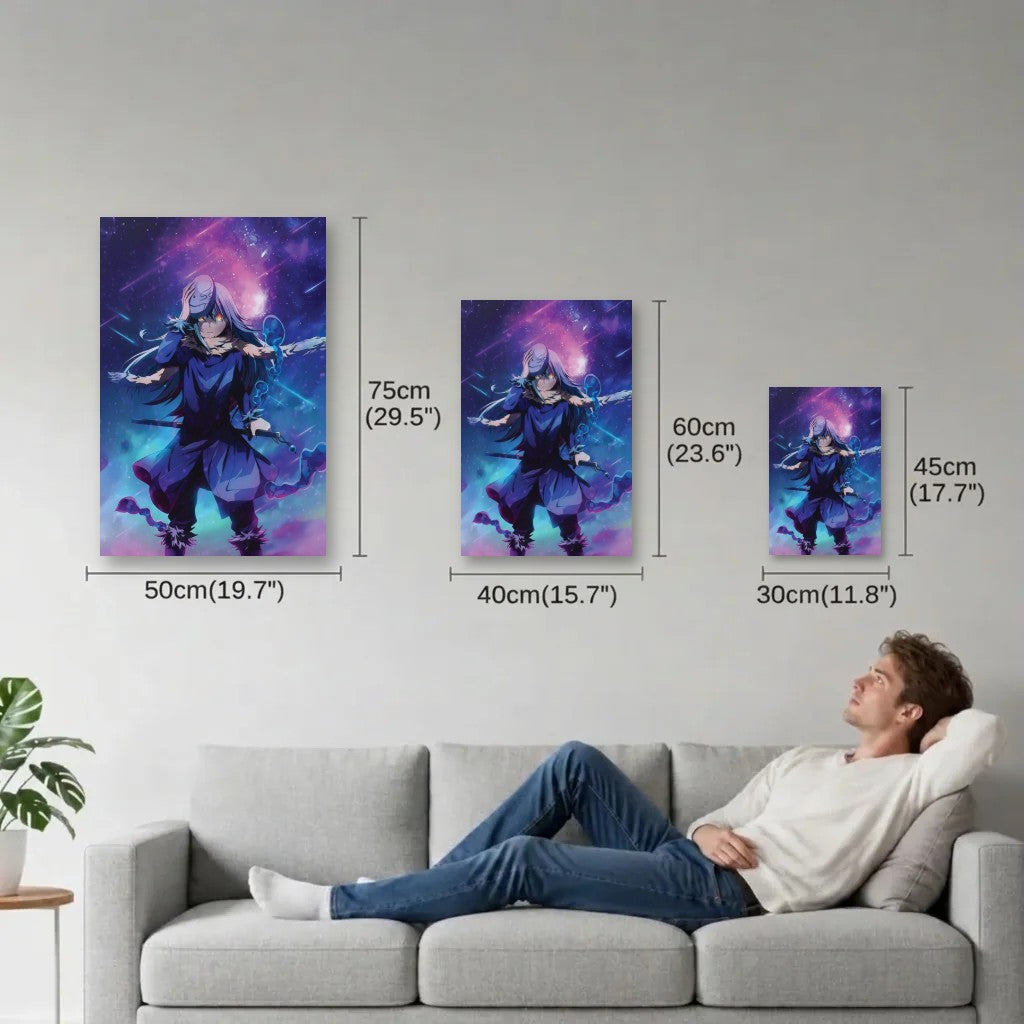 Anime Art size guide 30x45, 40x60, 50x75 cm