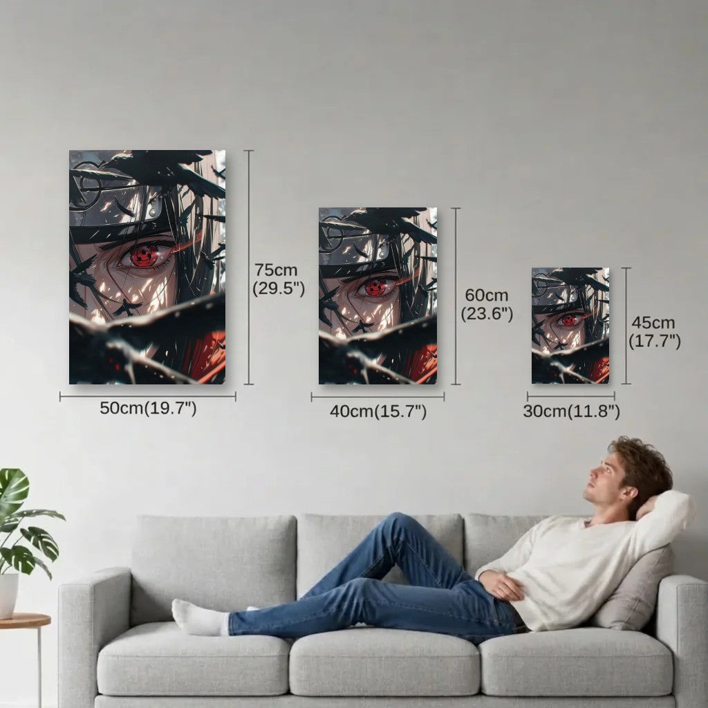Anime Art size guide 30x45, 40x60, 50x75 cm