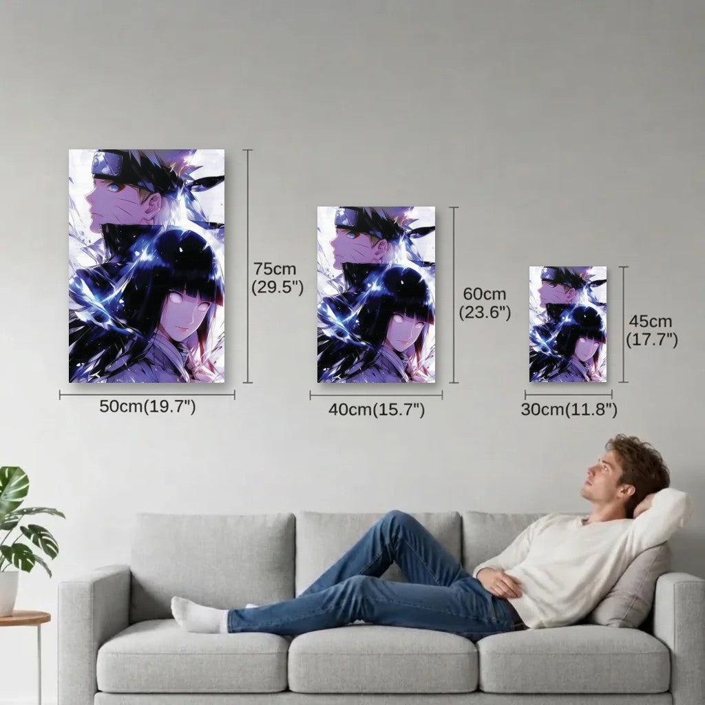 Anime Art size guide 30x45, 40x60, 50x75 cm