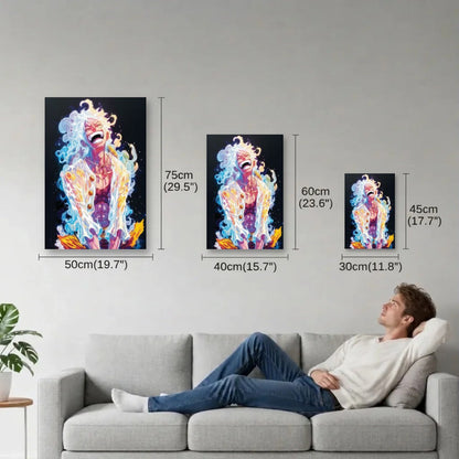 Anime Art size guide 30x45, 40x60, 50x75 cm