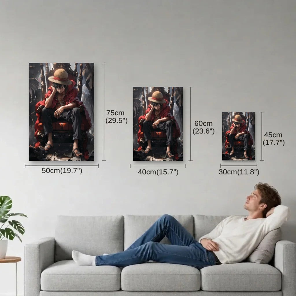 Anime Art size guide 30x45, 40x60, 50x75 cm