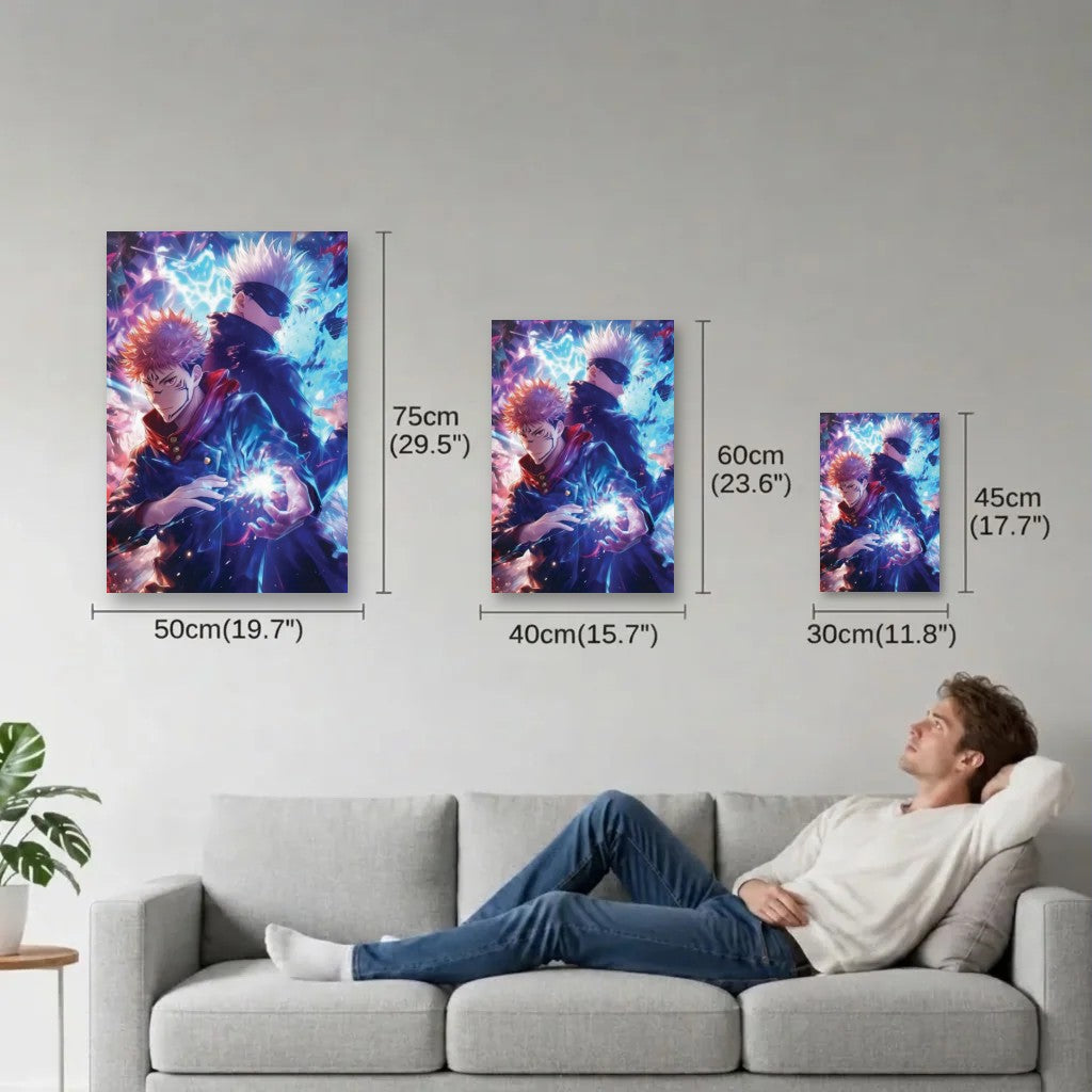 Anime Art size guide 30x45, 40x60, 50x75 cm