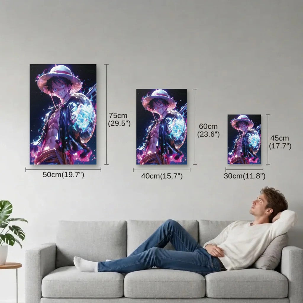 Anime Art size guide 30x45, 40x60, 50x75 cm