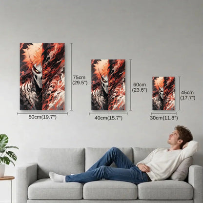 Anime Art size guide 30x45, 40x60, 50x75 cm