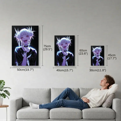 Anime Art size guide 30x45, 40x60, 50x75 cm