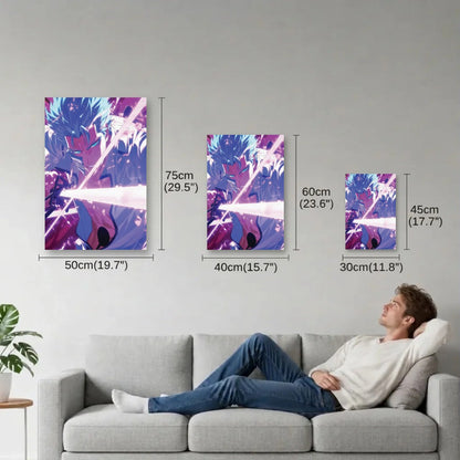Anime Art size guide 30x45, 40x60, 50x75 cm