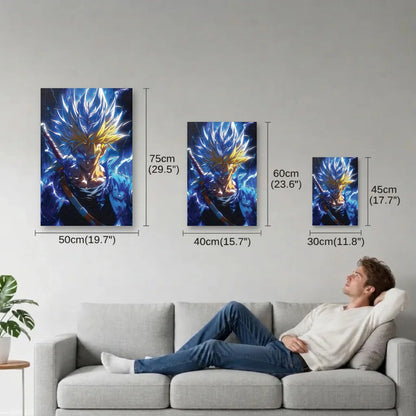 Anime Art size guide 30x45, 40x60, 50x75 cm