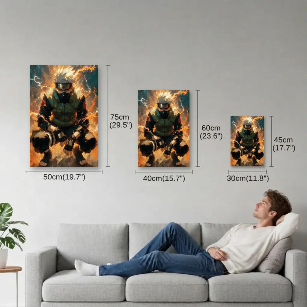 Anime Art size guide 30x45, 40x60, 50x75 cm