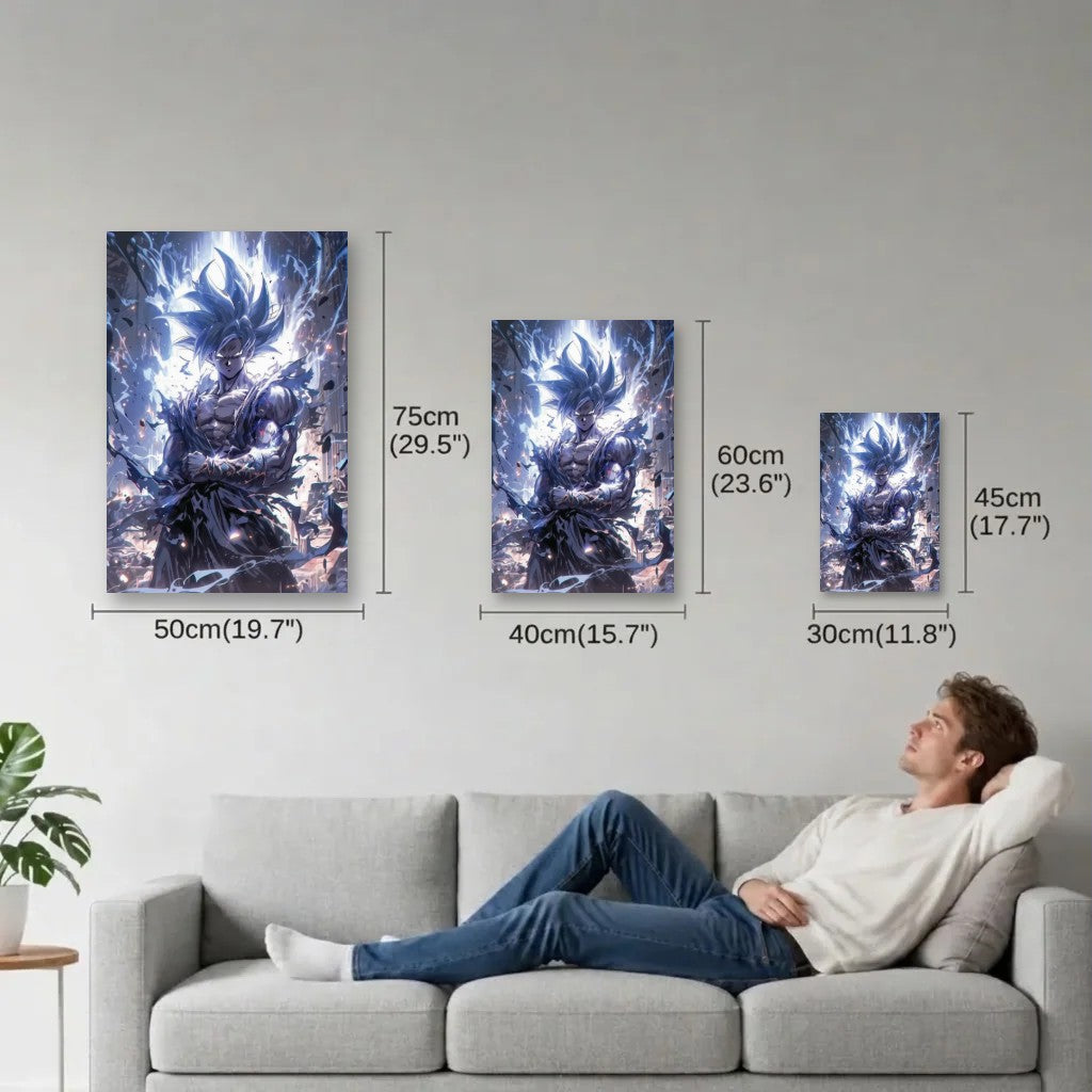 Anime Art size guide 30x45, 40x60, 50x75 cm