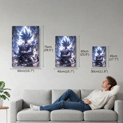 Anime Art size guide 30x45, 40x60, 50x75 cm