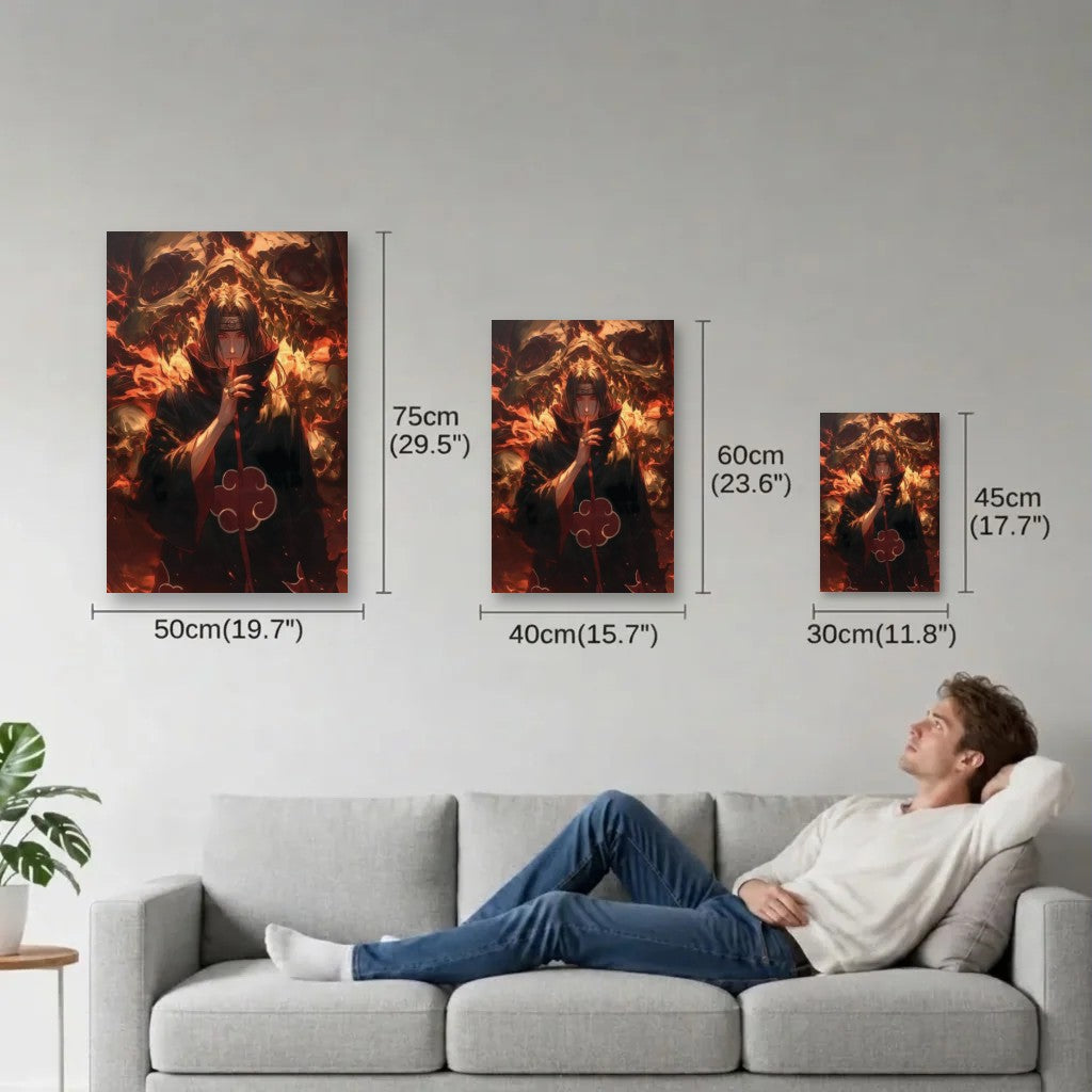 Anime Art size guide 30x45, 40x60, 50x75 cm
