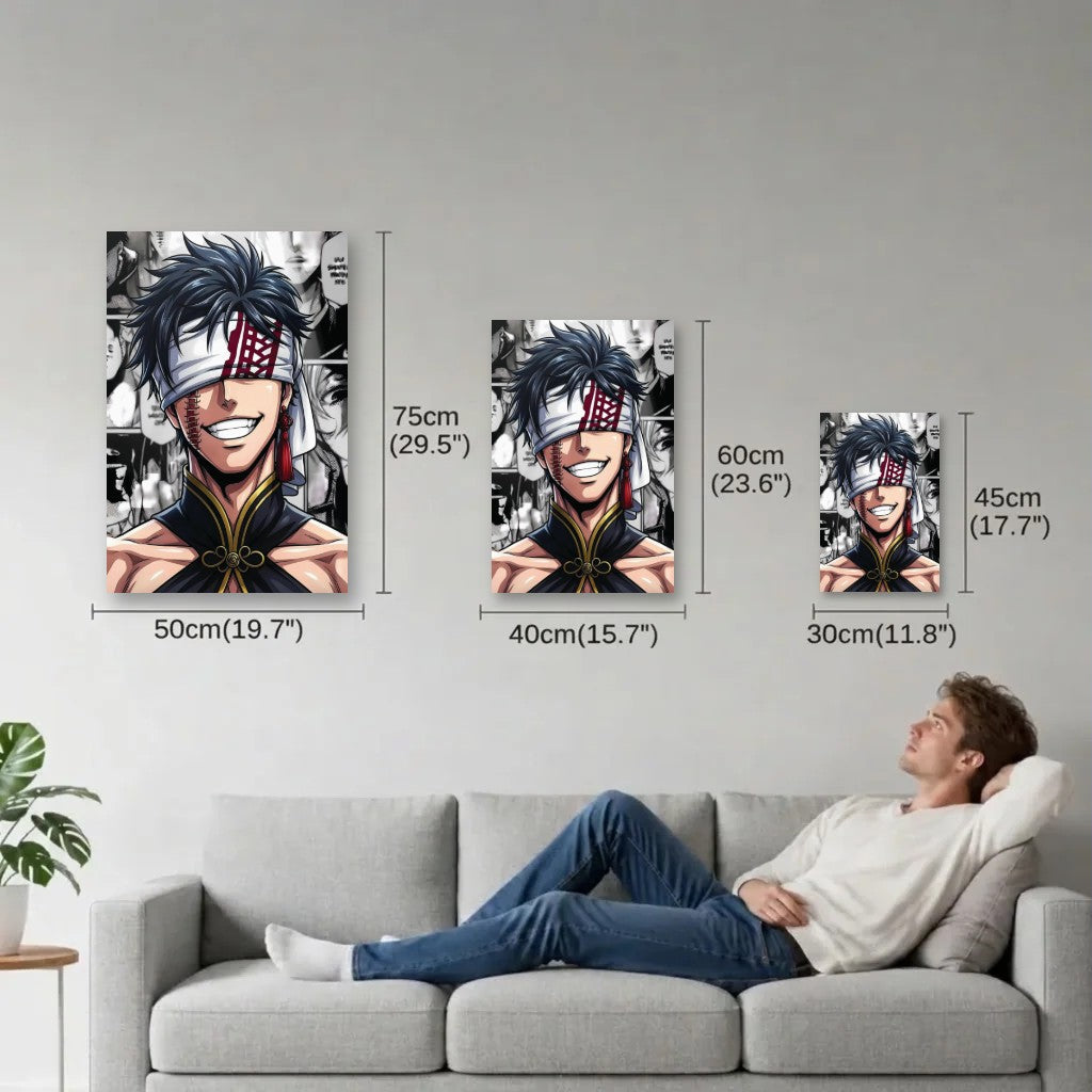 Anime Art size guide 30x45, 40x60, 50x75 cm