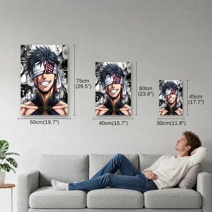 Anime Art size guide 30x45, 40x60, 50x75 cm