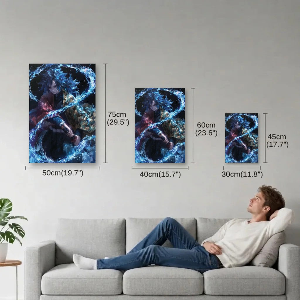 Anime Art size guide 30x45, 40x60, 50x75 cm