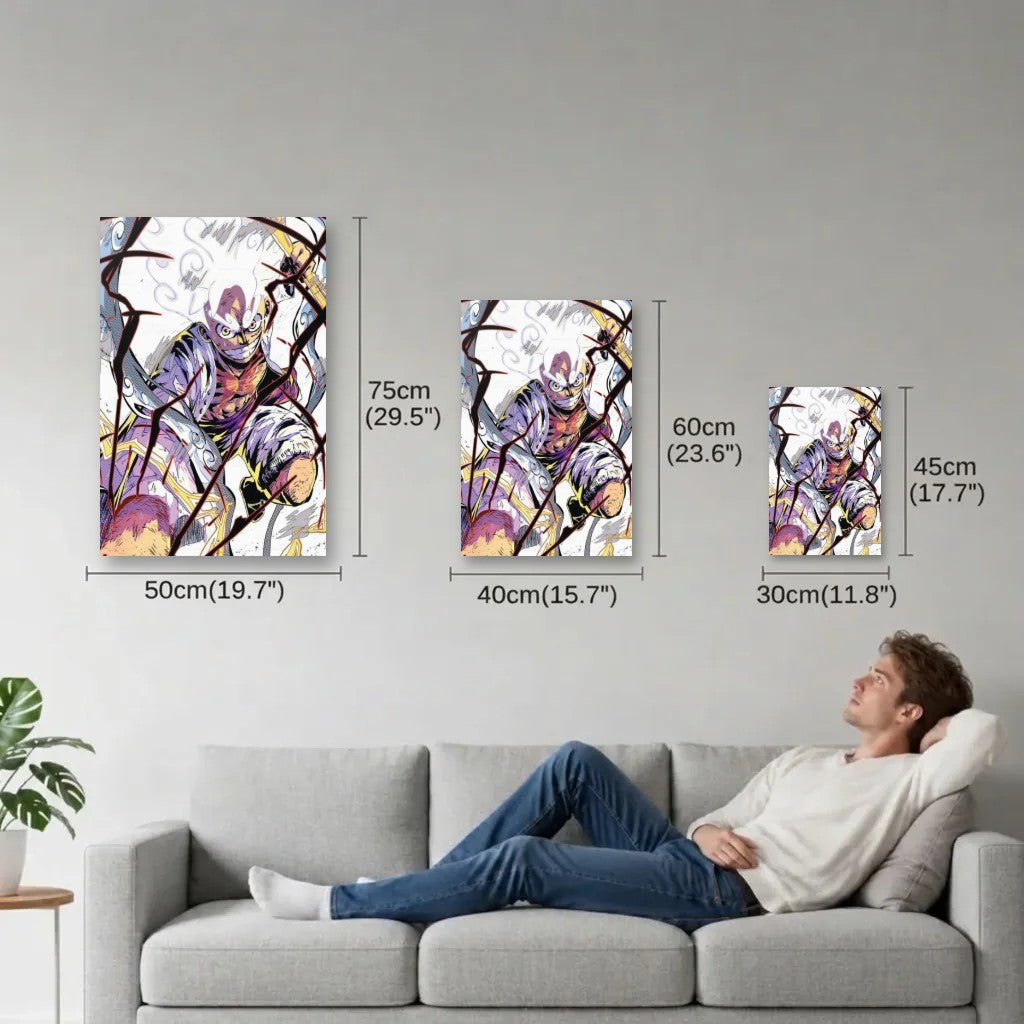 Anime Art size guide 30x45, 40x60, 50x75 cm