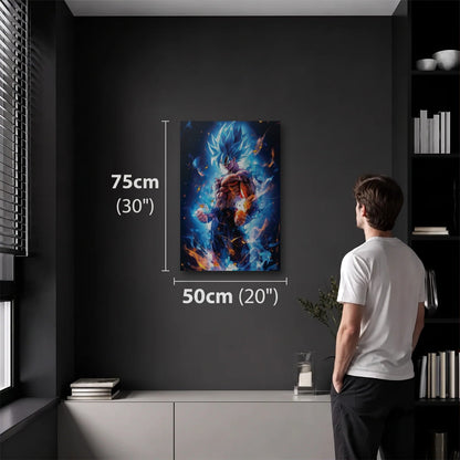 Anime Art 50x75 cm acrylic wall art in a dark modern room