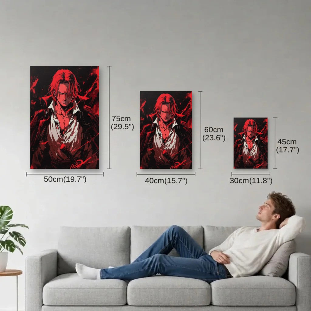 Anime Art size guide 30x45, 40x60, 50x75 cm