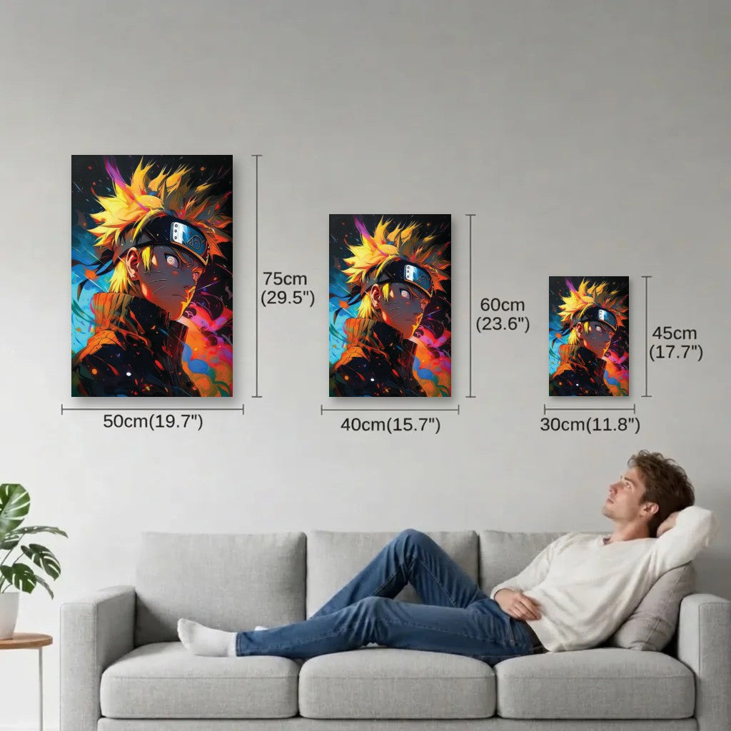 Anime Art size guide 30x45, 40x60, 50x75 cm