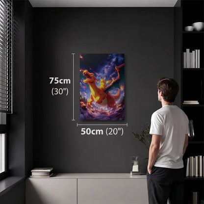 Anime Art 50x75 cm acrylic wall art in a dark modern room