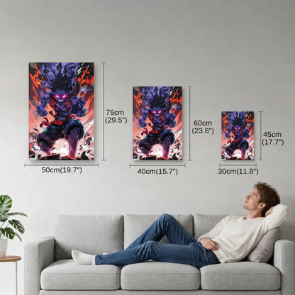 Anime Art size guide 30x45, 40x60, 50x75 cm