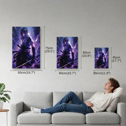 Anime Art size guide 30x45, 40x60, 50x75 cm