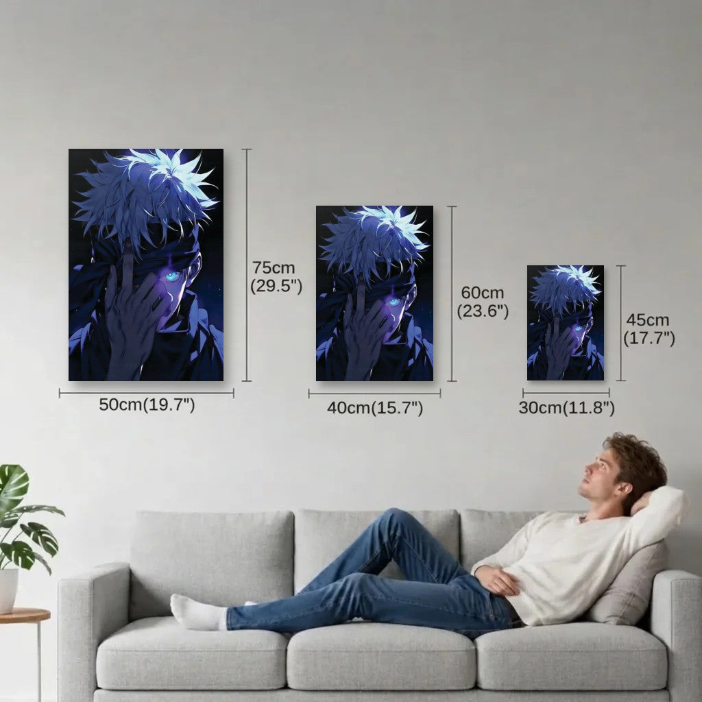 Anime Art size guide 30x45, 40x60, 50x75 cm
