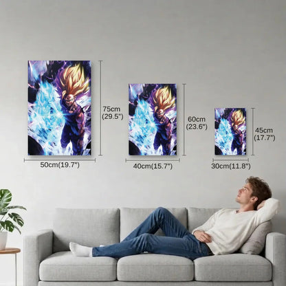 Anime Art size guide 30x45, 40x60, 50x75 cm