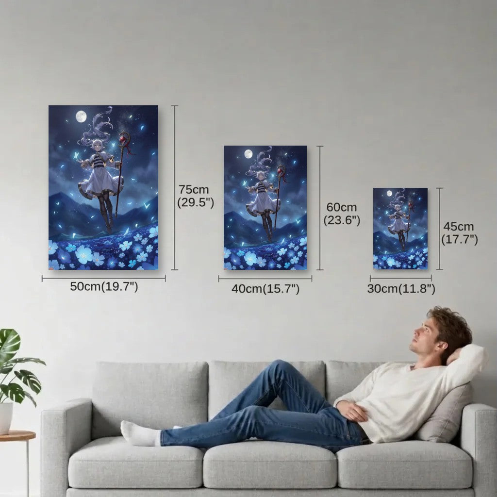 Anime Art size guide 30x45, 40x60, 50x75 cm