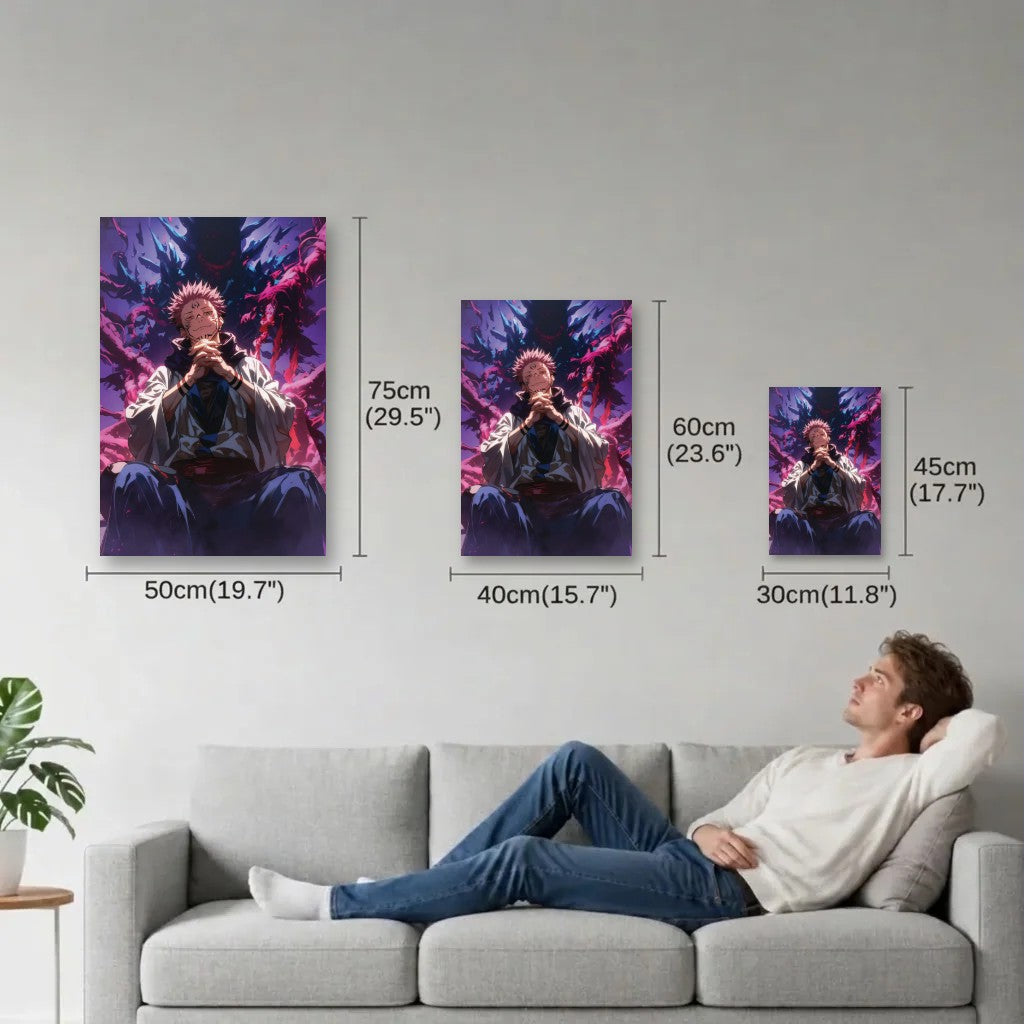 Anime Art size guide 30x45, 40x60, 50x75 cm