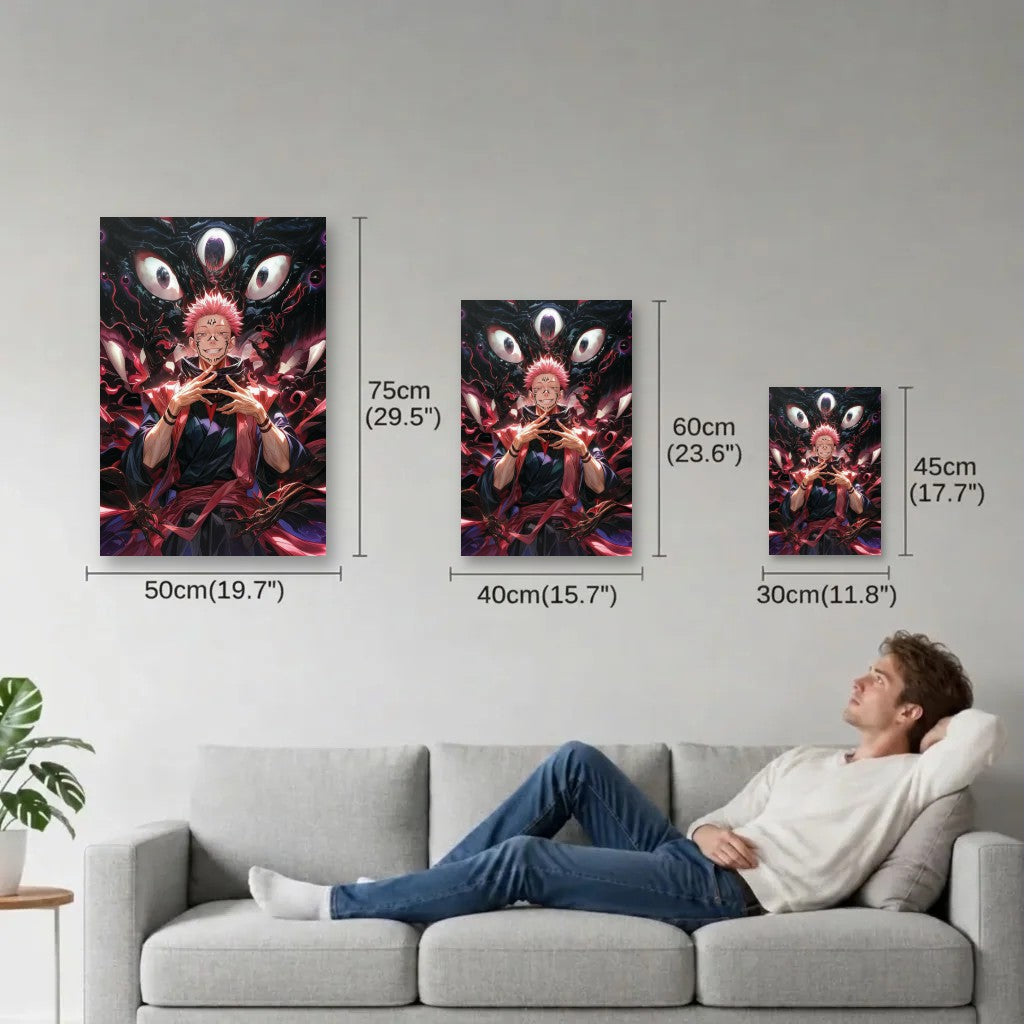 Anime Art size guide 30x45, 40x60, 50x75 cm