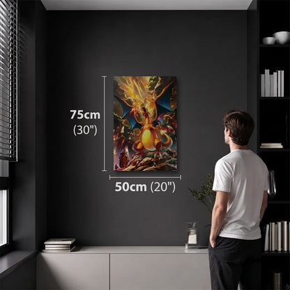 Anime Art 50x75 cm acrylic wall art in a dark modern room