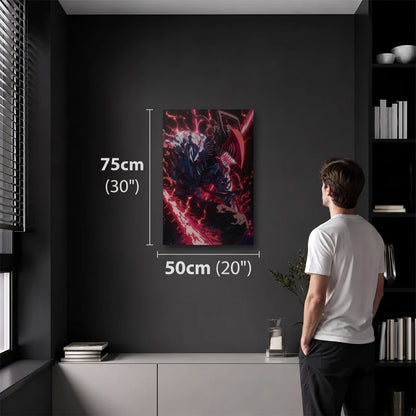 Anime Art 50x75 cm acrylic wall art in a dark modern room