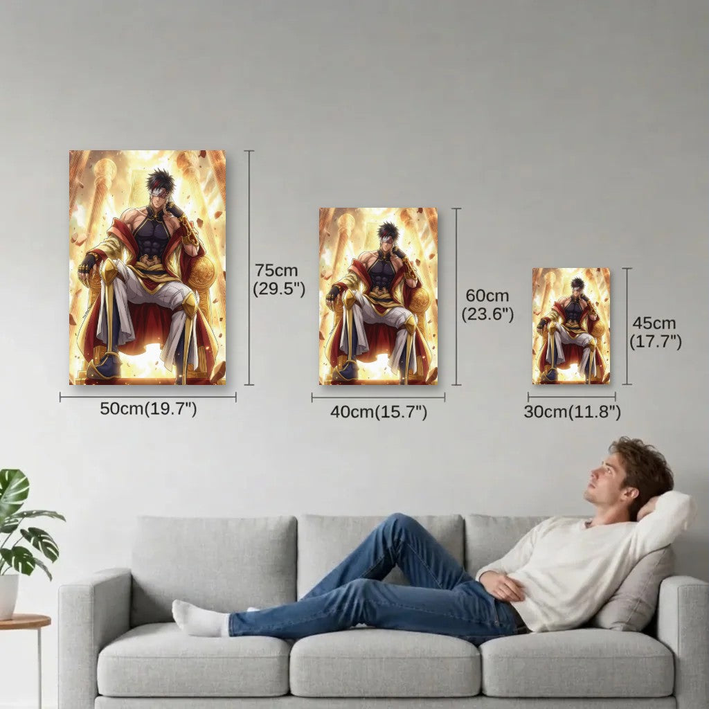 Anime Art size guide 30x45, 40x60, 50x75 cm