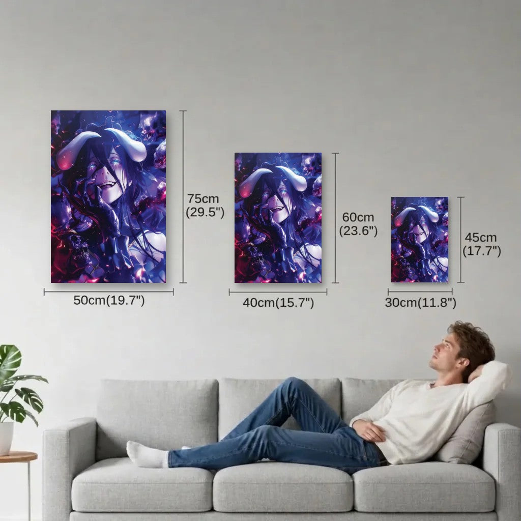 Anime Art size guide 30x45, 40x60, 50x75 cm