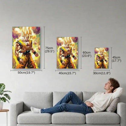 Anime Art size guide 30x45, 40x60, 50x75 cm