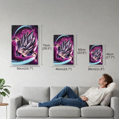 Anime Art size guide 30x45, 40x60, 50x75 cm