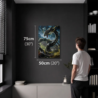 Anime Art 50x75 cm acrylic wall art in a dark modern room