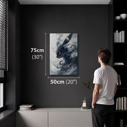 Anime Art 50x75 cm acrylic wall art in a dark modern room