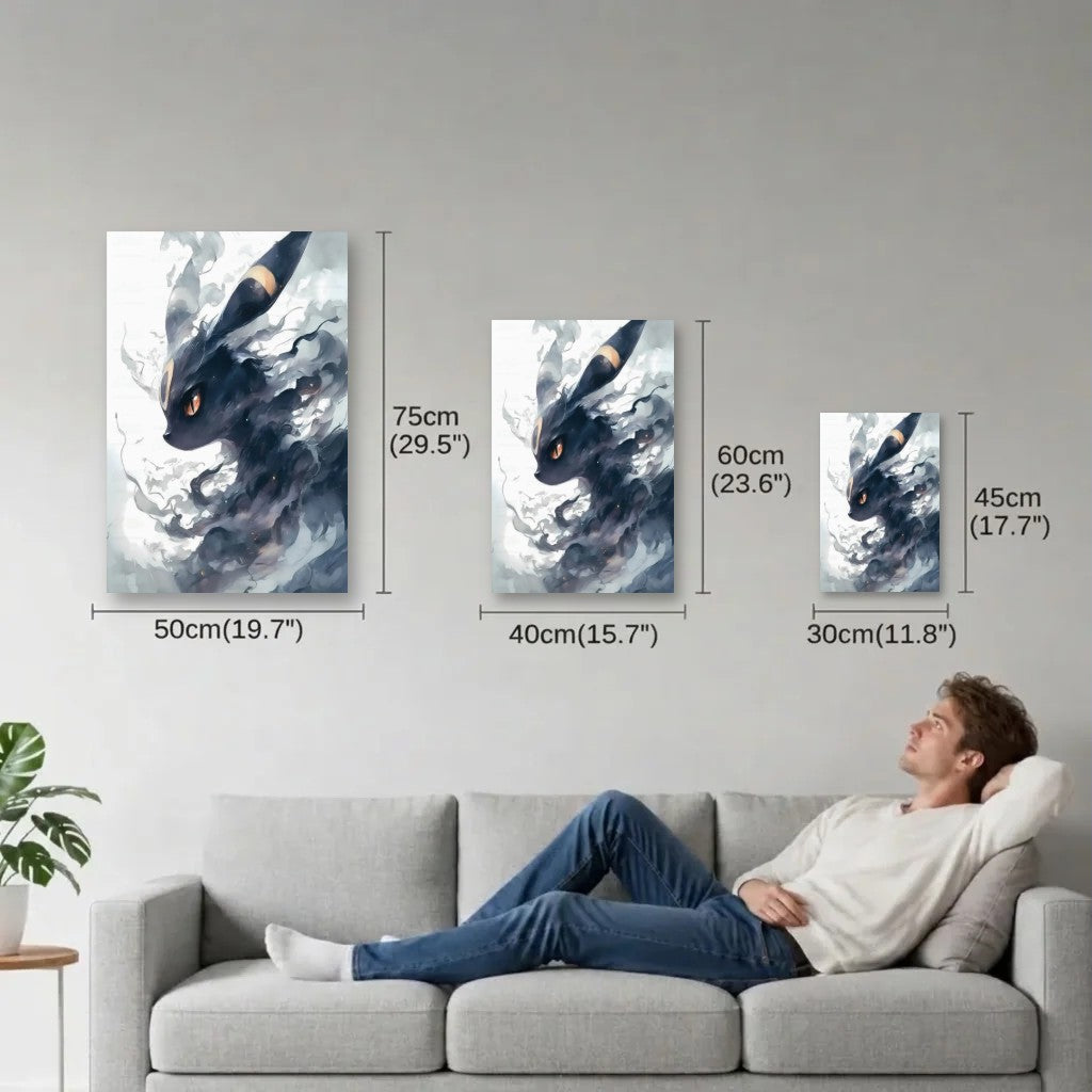 Anime Art size guide 30x45, 40x60, 50x75 cm