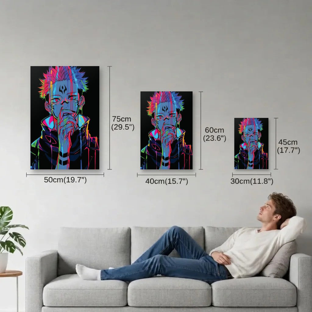 Anime Art size guide 30x45, 40x60, 50x75 cm
