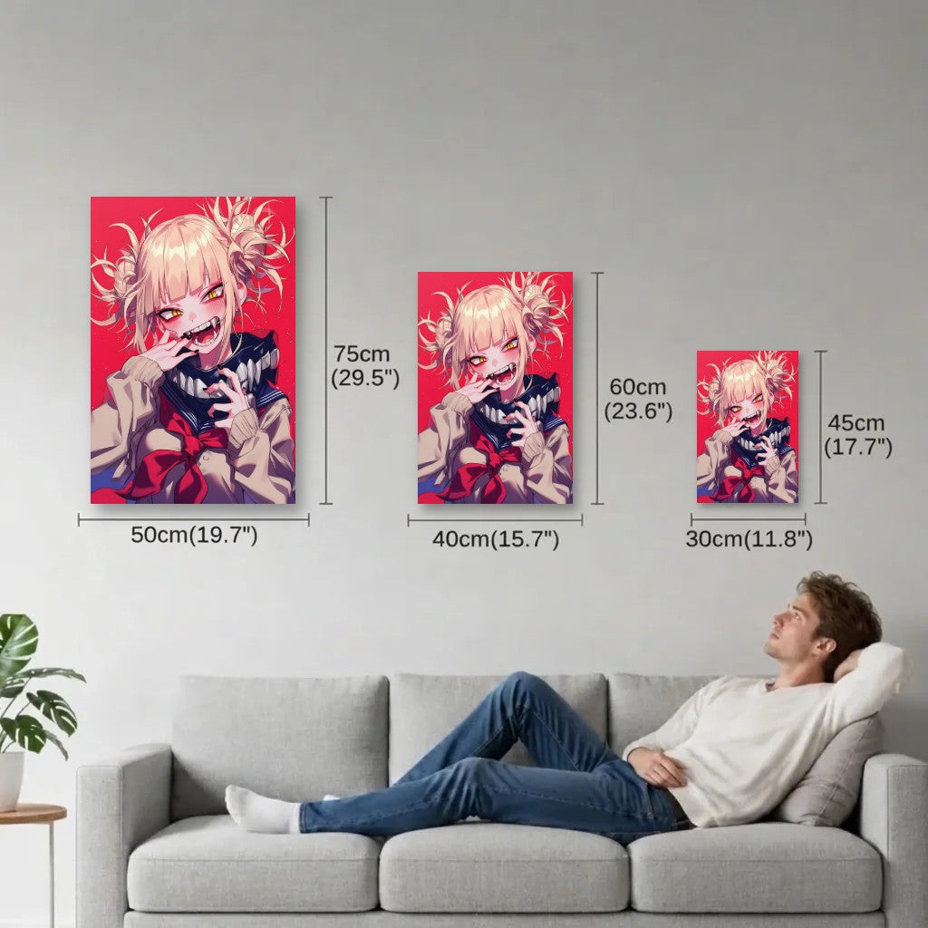 Anime Art size guide 30x45, 40x60, 50x75 cm