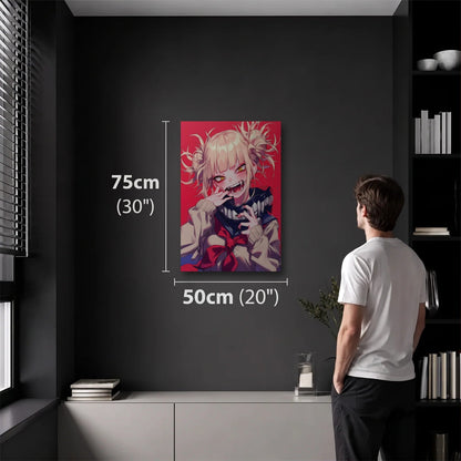 Anime Art 50x75 cm acrylic wall art in a dark modern room