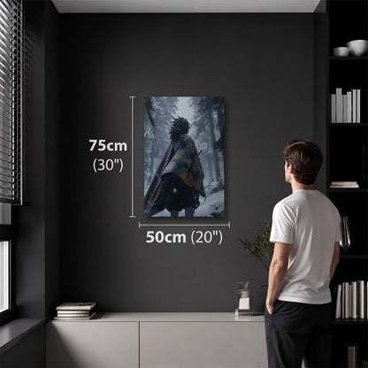 Anime Art 50x75 cm acrylic wall art in a dark modern room