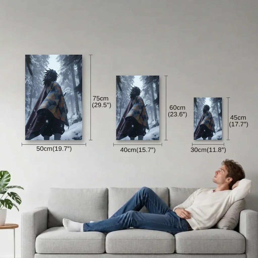 Anime Art size guide 30x45, 40x60, 50x75 cm