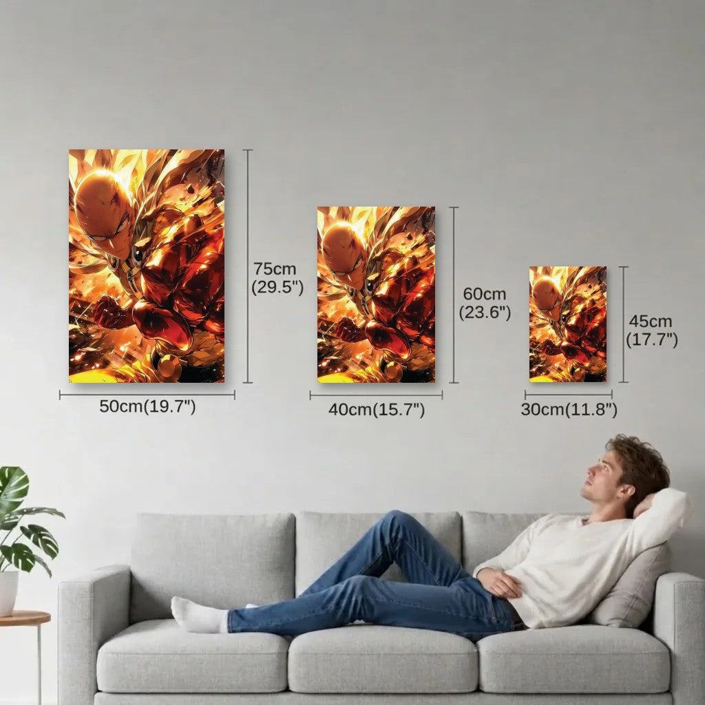 Anime Art size guide 30x45, 40x60, 50x75 cm
