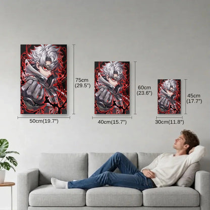 Anime Art size guide 30x45, 40x60, 50x75 cm
