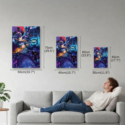 Anime Art size guide 30x45, 40x60, 50x75 cm